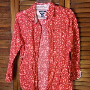 Chaps No iron polka dot shirt